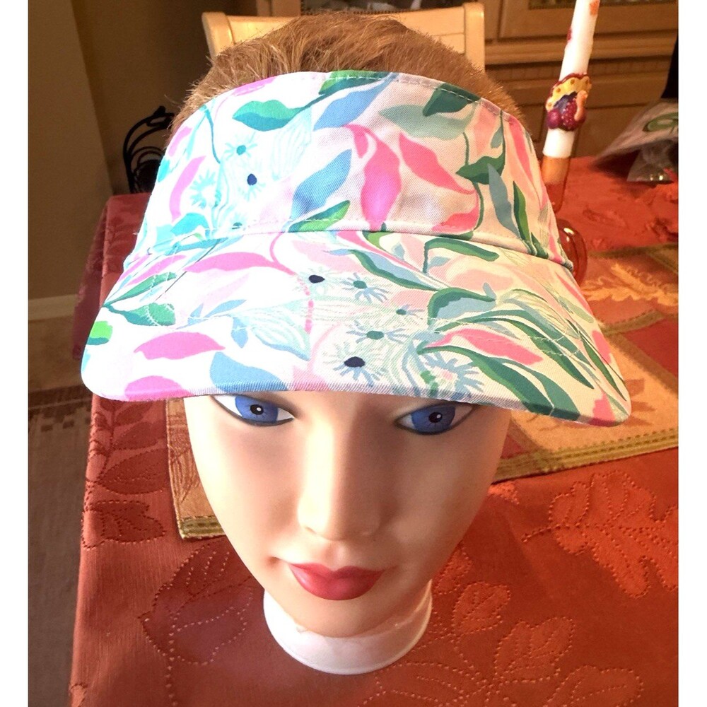 Lilly Pulitzer Womens Visor Holding Court Print With Purpose Resort Hat Sunvisor